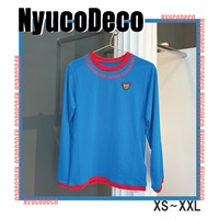 【Nyuco Deco】2colorロゴロンT　オレンジ/ブルー